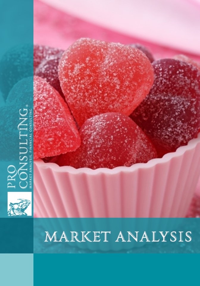 Market research report on sugary and mealy confectionery products in Ukraine.  2014